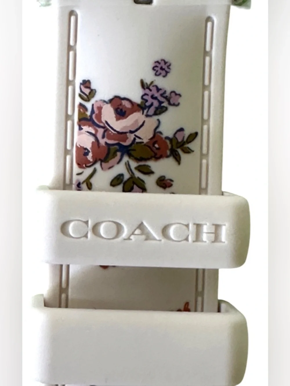 Coach Apple Straps White Floral Silicone Replacement Band Watch 38-40-41 mm